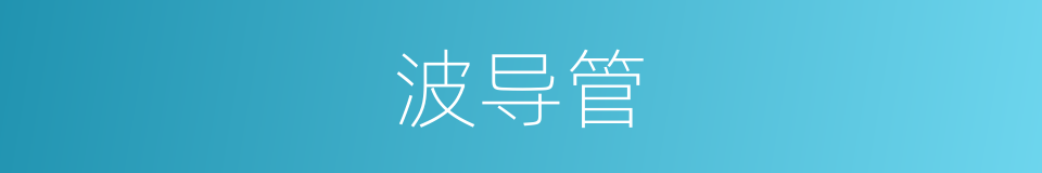 波导管的意思