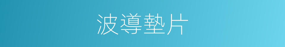 波導墊片的意思