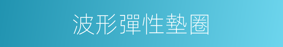 波形彈性墊圈的同義詞