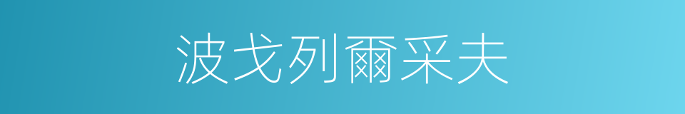 波戈列爾采夫的同義詞