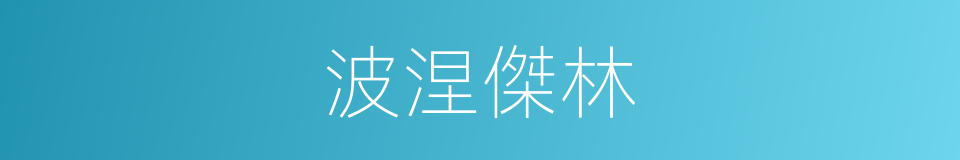 波涅傑林的同義詞