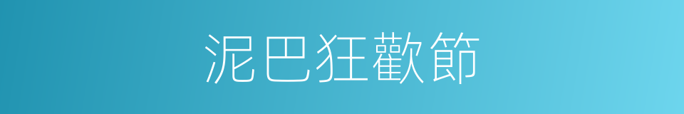 泥巴狂歡節的同義詞