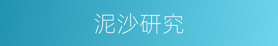 泥沙研究的同义词