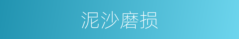 泥沙磨损的同义词