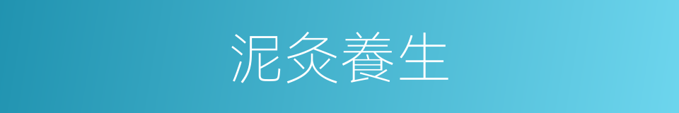 泥灸養生的同義詞