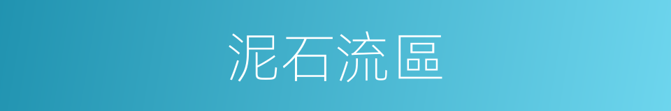 泥石流區的同義詞