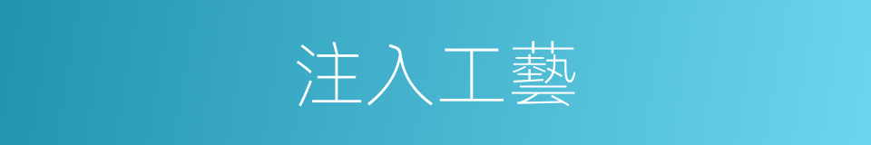 注入工藝的同義詞