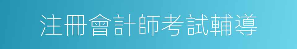 注冊會計師考試輔導的同義詞