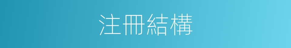 注冊結構的同義詞