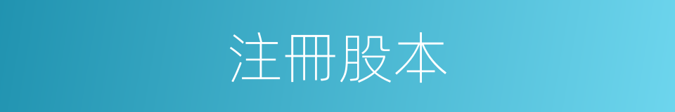 注冊股本的同義詞