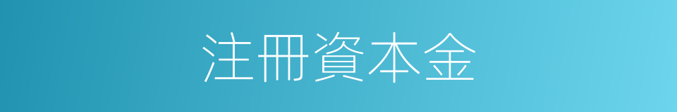 注冊資本金的同義詞