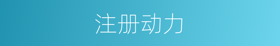 注册动力的同义词