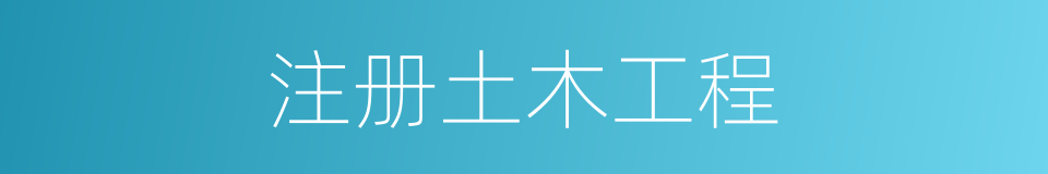 注册土木工程的同义词