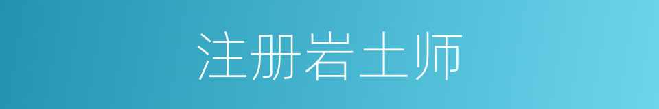 注册岩土师的同义词