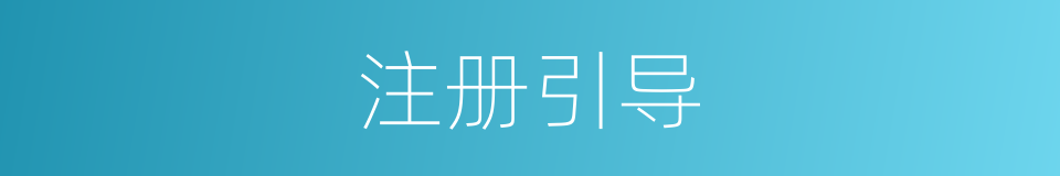 注册引导的同义词
