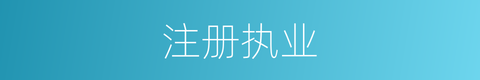 注册执业的同义词