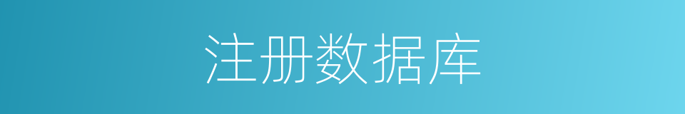 注册数据库的同义词