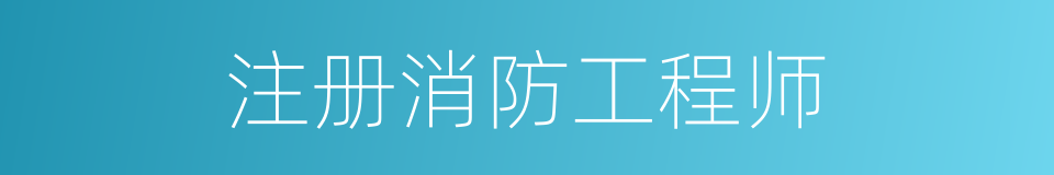 注册消防工程师的同义词