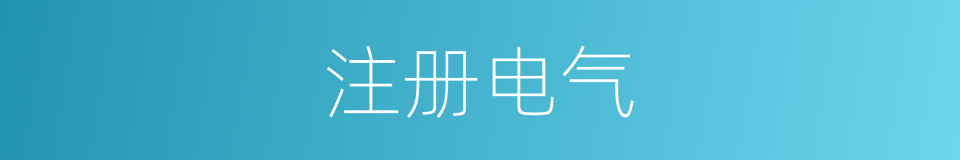 注册电气的同义词