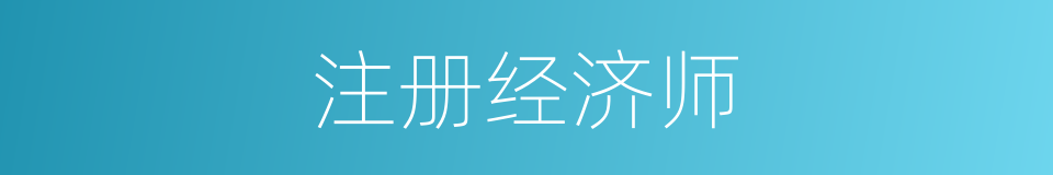 注册经济师的同义词