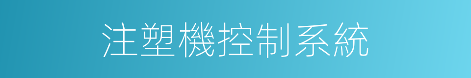 注塑機控制系統的同義詞