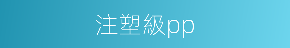 注塑級pp的同義詞