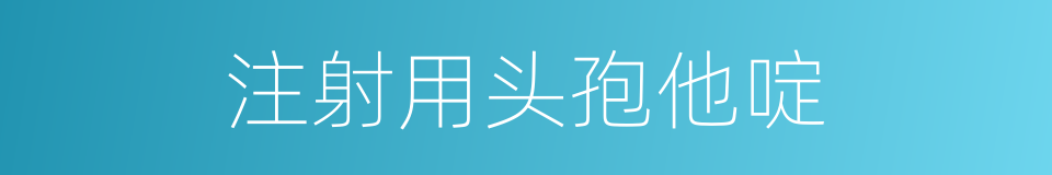 注射用头孢他啶的同义词