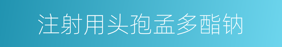 注射用头孢孟多酯钠的同义词