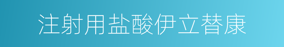 注射用盐酸伊立替康的同义词