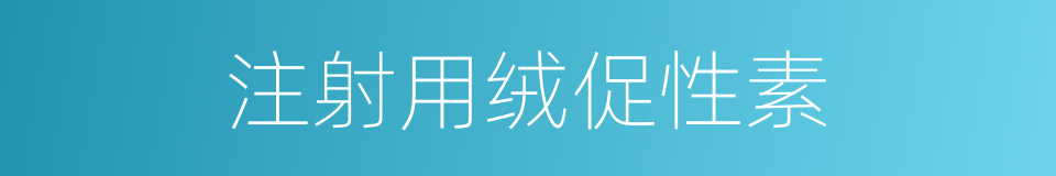 注射用绒促性素的同义词