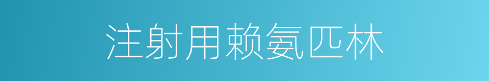 注射用赖氨匹林的同义词