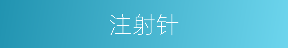 注射针的同义词