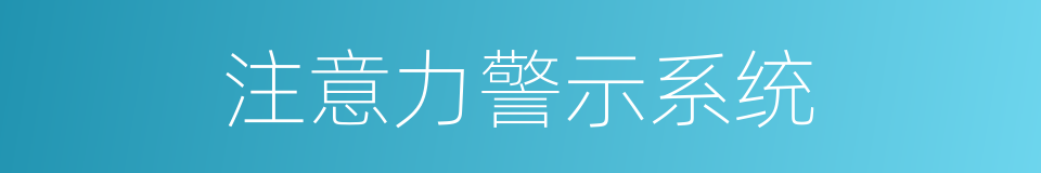 注意力警示系统的同义词