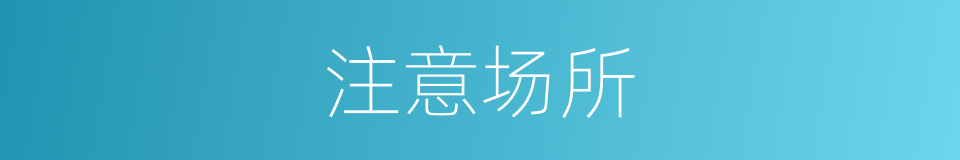 注意场所的同义词