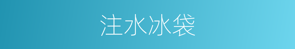 注水冰袋的同义词