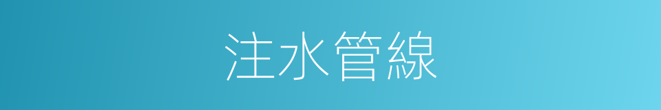 注水管線的同義詞