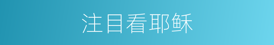 注目看耶稣的同义词