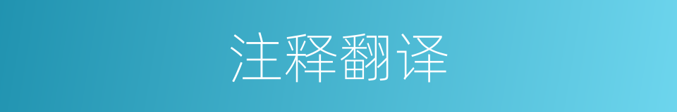 注释翻译的同义词