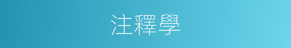 注釋學的同義詞