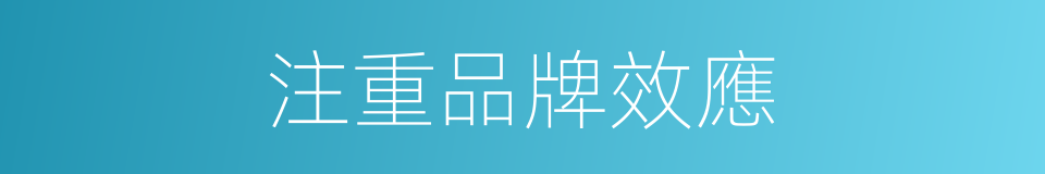 注重品牌效應的同義詞