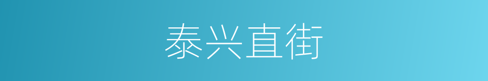 泰兴直街的同义词