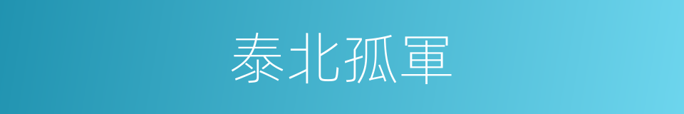泰北孤軍的同義詞