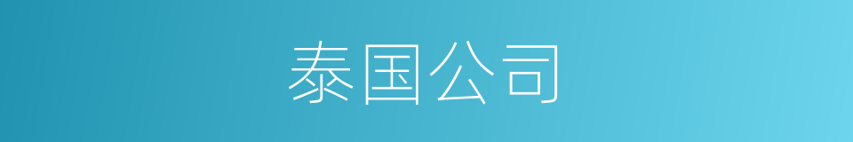 泰国公司的同义词
