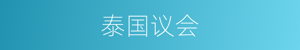 泰国议会的同义词