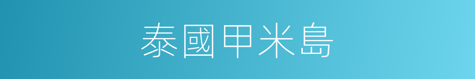 泰國甲米島的同義詞