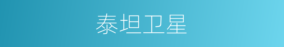 泰坦卫星的同义词