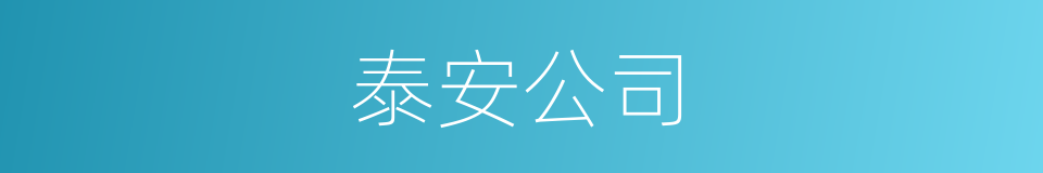 泰安公司的同义词