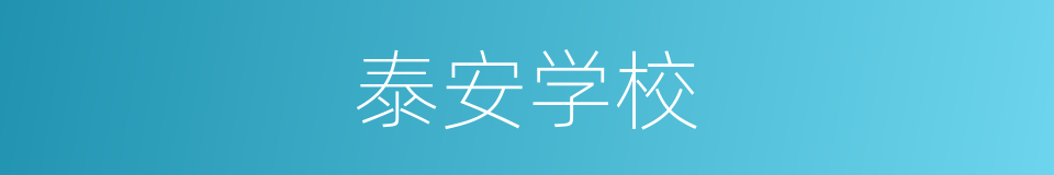 泰安学校的同义词