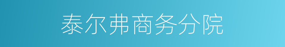 泰尔弗商务分院的同义词