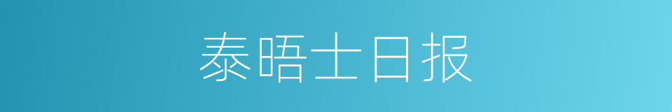 泰晤士日报的同义词